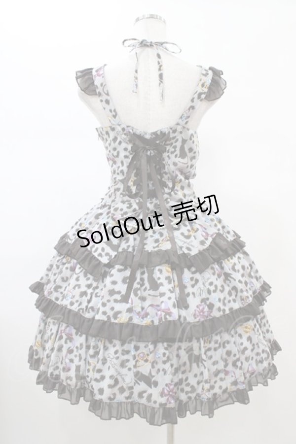 画像2: metamorphose / ジュエルレオパードローウエストジャンパスカート Free  H-26-02-13-1019-ME-OP-NS-ZH (2)