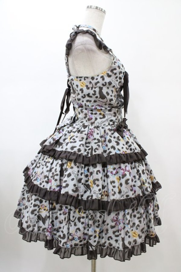 画像3: metamorphose / ジュエルレオパードローウエストジャンパスカート Free  H-26-02-13-1019-ME-OP-NS-ZH (3)