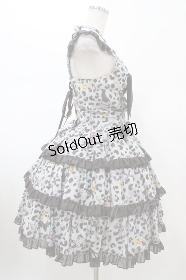 画像3: metamorphose / ジュエルレオパードローウエストジャンパスカート Free  H-26-02-13-1019-ME-OP-NS-ZH (3)