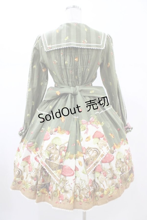 画像2: metamorphose / 森の小さな住人ワンピース Free カーキ H-26-02-13-1020-ME-OP-NS-ZH (2)