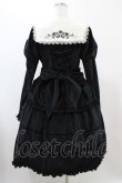 画像2: Lingxi（海外ロリータブランド） / ベロアワンピース XL ブラック H-26-02-13-1021-0-OP-NS-ZH (2)