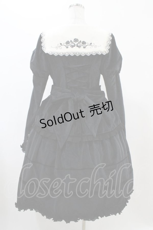画像2: Lingxi（海外ロリータブランド） / ベロアワンピース XL ブラック H-26-02-13-1021-0-OP-NS-ZH (2)