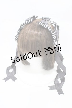 画像: LOTUS ribbon / ツインテールリボンバレッタ  ブラック H-26-02-13-1003-EL-ZA-NS-ZH