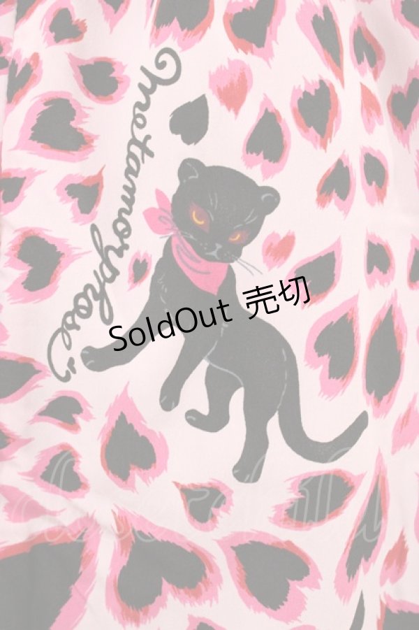 画像3: metamorphose / ハートひょう柄半袖ワンピース Free ピンク H-26-02-13-1027-ME-OP-NS-ZH (3)