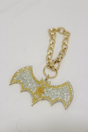 画像: Moi-meme-Moitie / 蝙蝠ロゴアクリルバッグチャーム  シルバー×ゴールド H-26-02-13-016-MO-ZA-KB-ZH