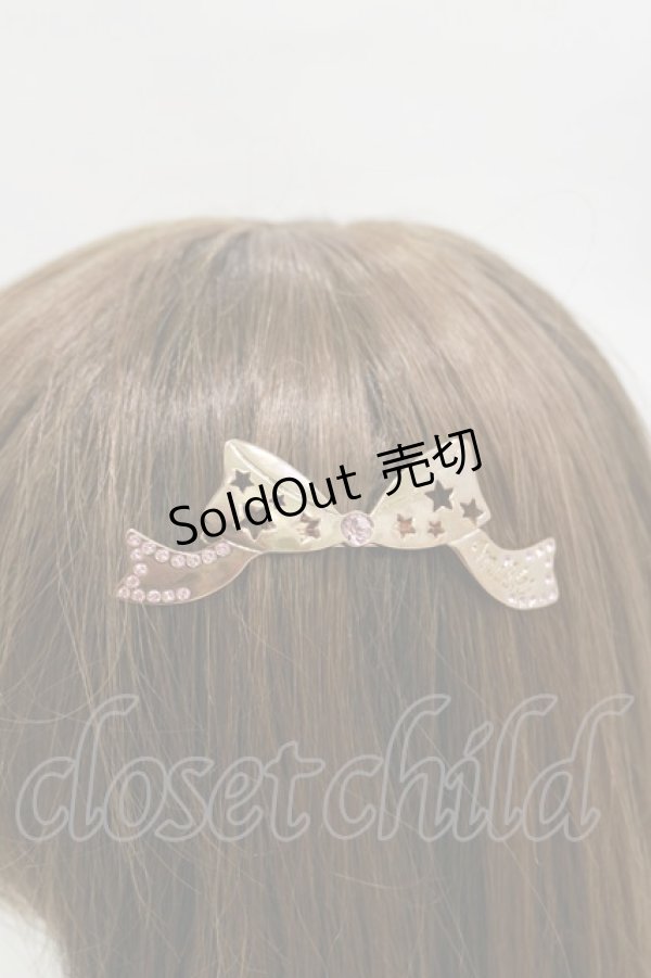 画像1: MILK / リボンバレッタ  ピンクゴールド　 H-26-02-13-017-ML-AC-KB-ZH (1)