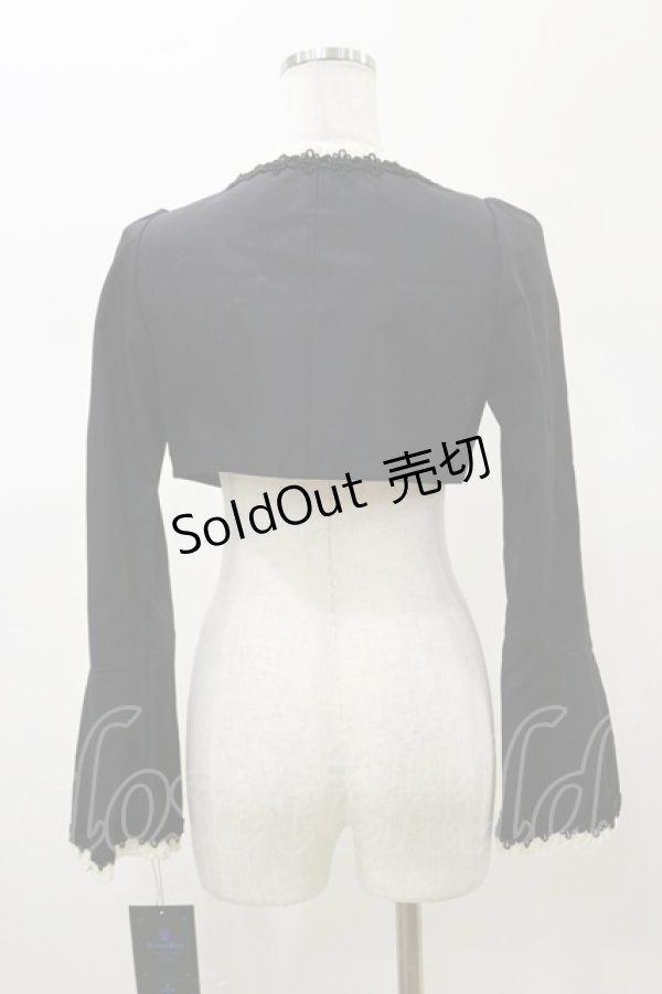 画像2: Moi-meme-Moitie / 十字架ボタンボレロ 2 ブラック×アイボリー H-26-02-13-022-MO-TO-KB-ZH (2)