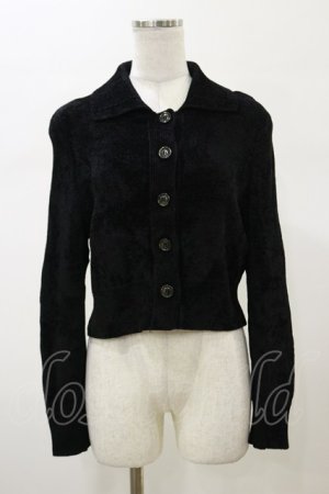 画像: Jane Marple Dans Le Salon / モールヤーンショールカラーカーディガン  ブラック H-26-02-13-023-JM-TO-KB-ZH