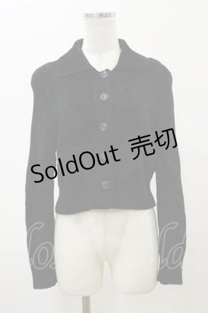 画像: Jane Marple Dans Le Salon / モールヤーンショールカラーカーディガン  ブラック H-26-02-13-023-JM-TO-KB-ZH