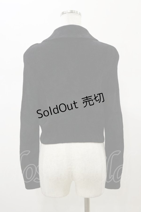 画像2: Jane Marple Dans Le Salon / モールヤーンショールカラーカーディガン  ブラック H-26-02-13-023-JM-TO-KB-ZH (2)