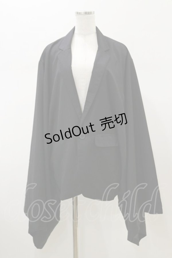 画像1: ankoROCK / キモノアームテーラードジャケット ショート＆ビッグ one size 黒 H-26-02-13-030-PU-JA-AK-ZH (1)