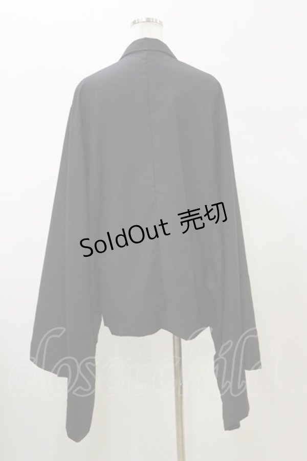 画像2: ankoROCK / キモノアームテーラードジャケット ショート＆ビッグ one size 黒 H-26-02-13-030-PU-JA-AK-ZH (2)