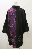 画像2: NieR Clothing / プリント切替シャツ  黒 H-26-02-13-031-PU-BL-AK-ZH (2)