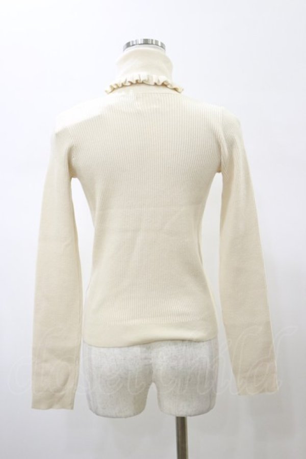 画像2: merry jenny / frillリブタートルニットtops  アイボリー H-26-02-13-037-LO-TO-KB-ZH (2)