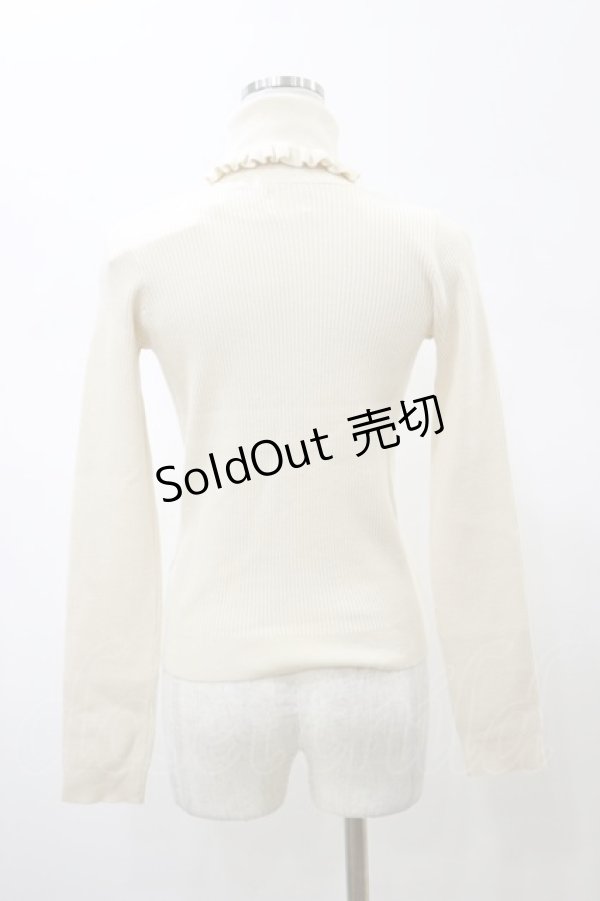 画像2: merry jenny / frillリブタートルニットtops  アイボリー H-26-02-13-037-LO-TO-KB-ZH (2)