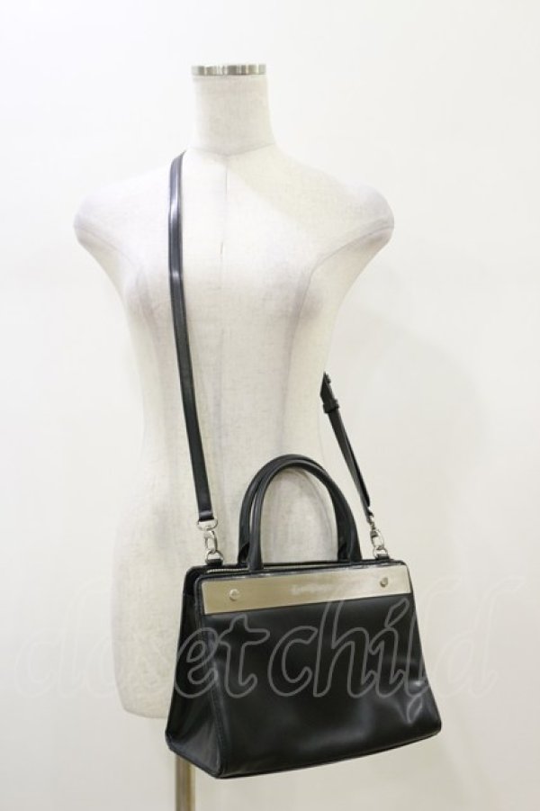 画像1: artherapie / ATメタルプレート2Wayハンドバッグ  ブラック H-26-02-13-004-GO-BG-KB-ZH (1)