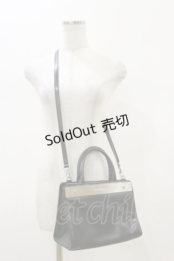 画像1: artherapie / ATメタルプレート2Wayハンドバッグ  ブラック H-26-02-13-004-GO-BG-KB-ZH (1)