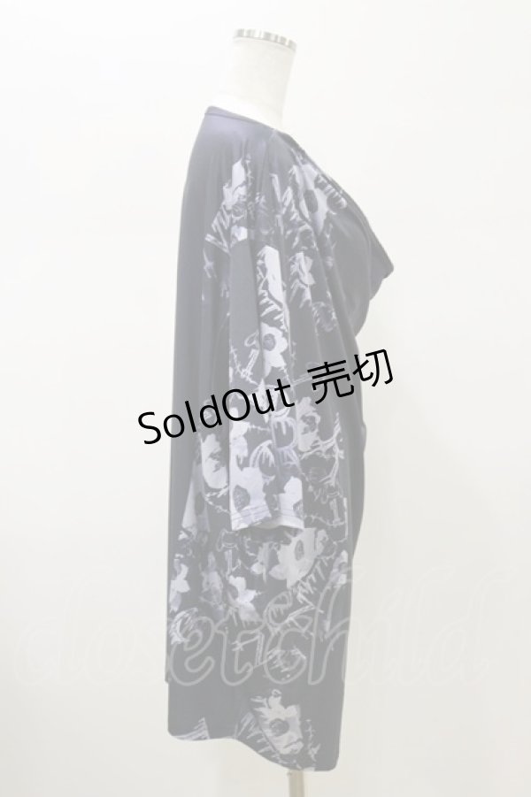 画像3: NieR Clothing / プリント半袖CUTSEW F 黒 H-26-02-13-039-PU-TO-AK-ZH (3)