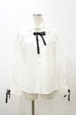 画像1: Moi-meme-Moitie / グログランリボンブラウス  オフホワイト H-26-02-13-040-MO-BL-KB-ZH (1)
