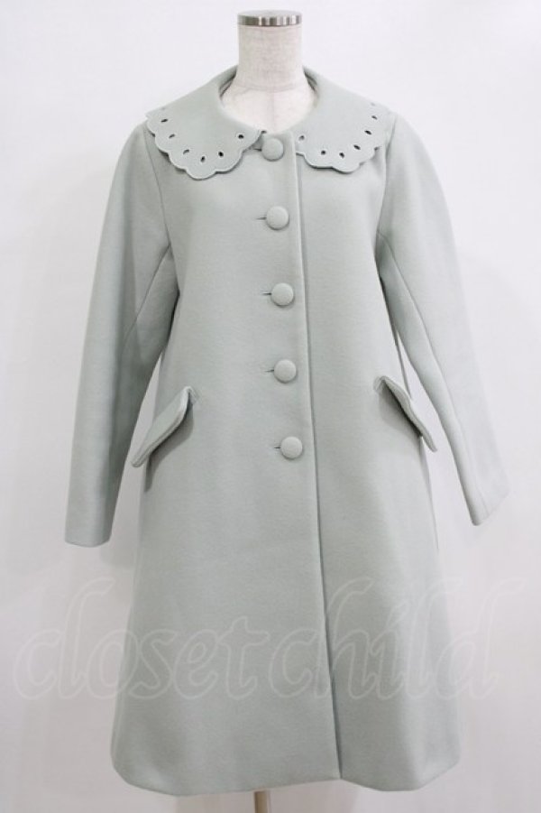 画像1: Fi.n.t / カットワーク衿コート Free BLUE H-26-02-14-026-CA-CO-NS-ZH (1)