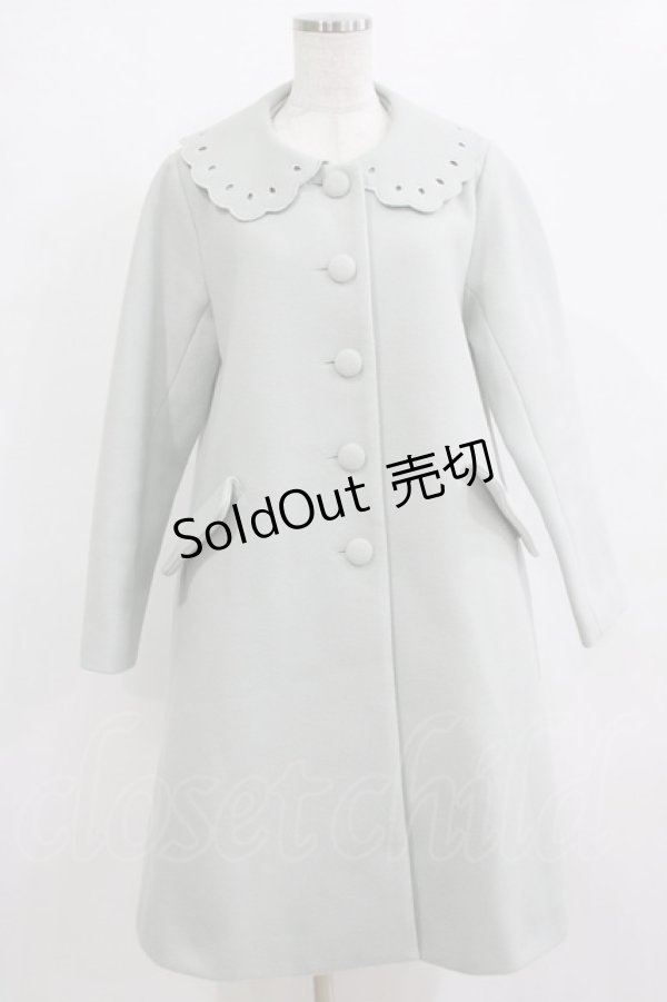 画像1: Fi.n.t / カットワーク衿コート Free BLUE H-26-02-14-026-CA-CO-NS-ZH (1)