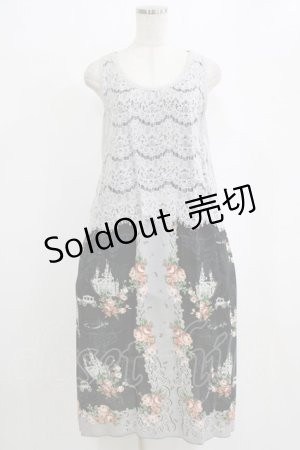 画像: axes femme / レースドッキングワンピース M ブラック/グレー H-26-02-14-028-AX-OP-NS-ZH