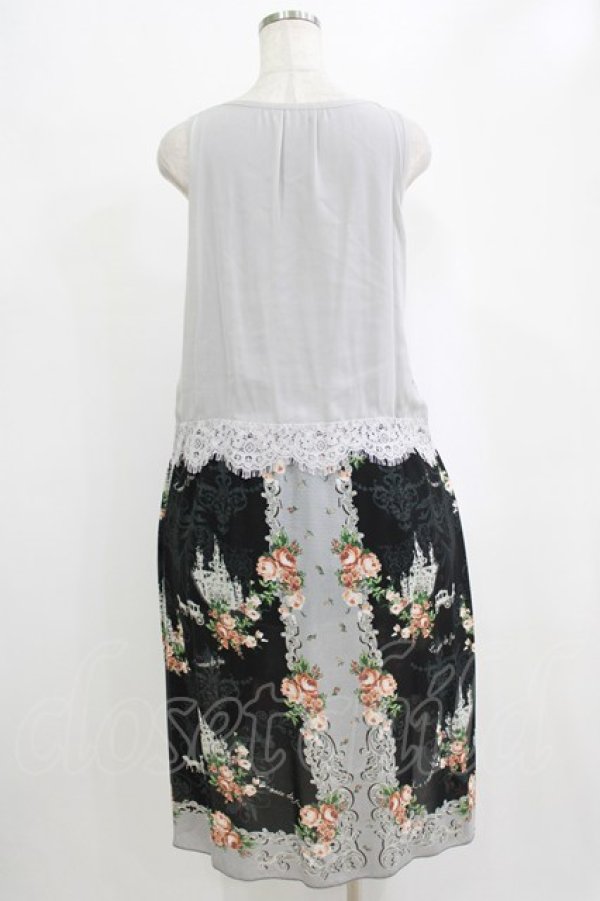 画像3: axes femme / レースドッキングワンピース M ブラック/グレー H-26-02-14-028-AX-OP-NS-ZH (3)