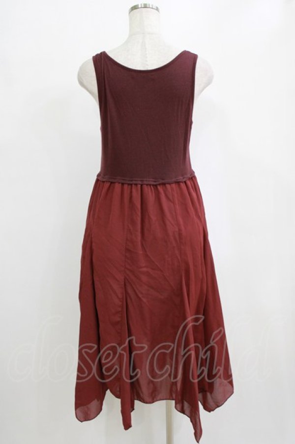 画像3: axes femme / ノースリーブワンピース M ワイン H-26-02-14-029-AX-BL-NS-ZH (3)