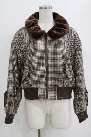 画像: Fi.n.t / ファー襟ブルゾン Free BROWN H-26-02-14-030-CA-JA-NS-ZH