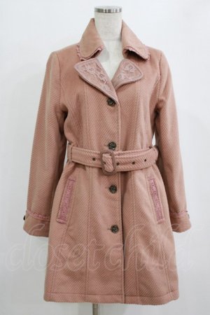 画像: axes femme / ローズ釦コート M ピンク H-26-02-14-031-AX-CO-NS-ZH