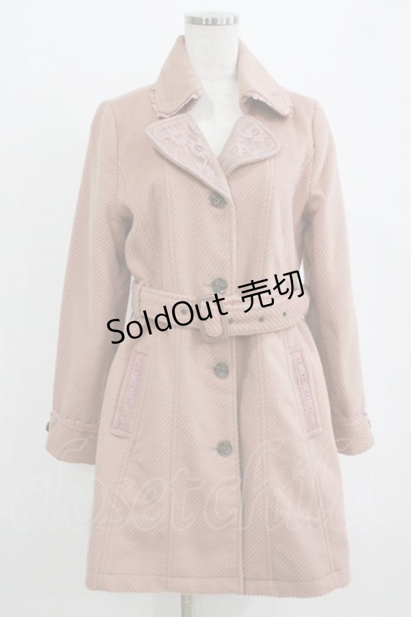 画像1: axes femme / ローズ釦コート M ピンク H-26-02-14-031-AX-CO-NS-ZH (1)