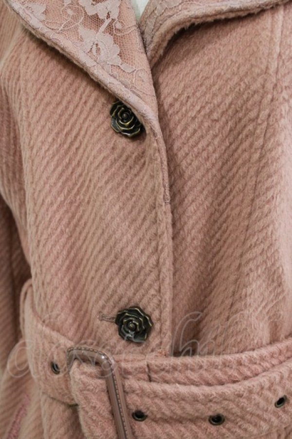 画像4: axes femme / ローズ釦コート M ピンク H-26-02-14-031-AX-CO-NS-ZH (4)