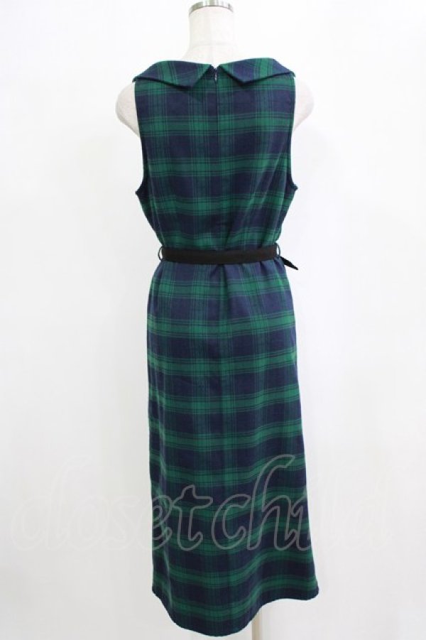 画像3: an another angelus / 衿付チェックストレートジャンパースカート Free GREEN H-26-02-14-033-CA-OP-NS-ZH (3)