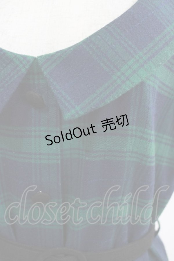 画像4: an another angelus / 衿付チェックストレートジャンパースカート Free GREEN H-26-02-14-033-CA-OP-NS-ZH (4)