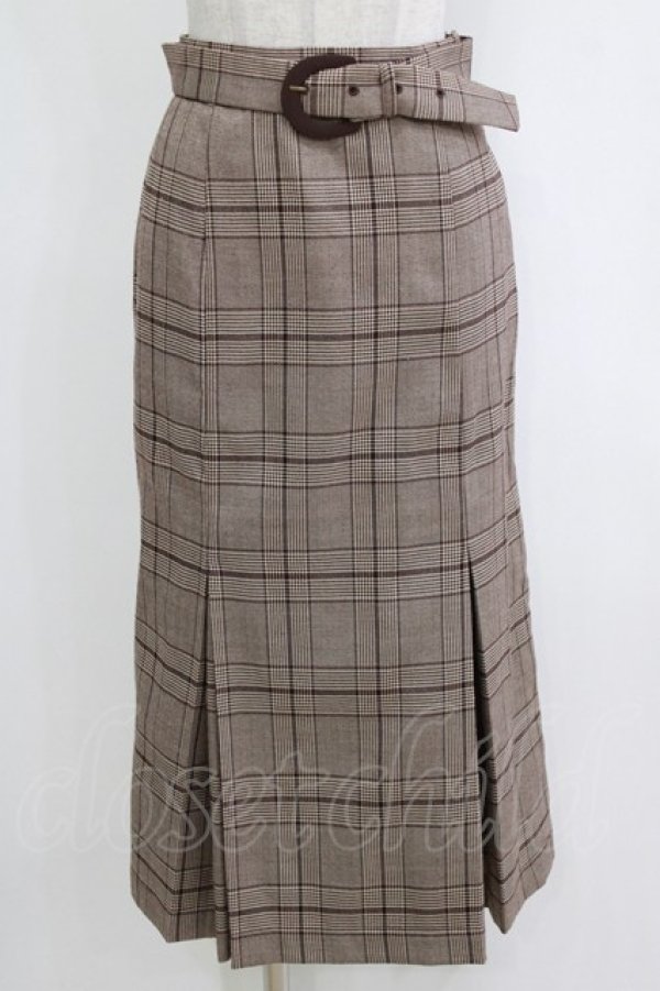 画像1: an another angelus / インバーテッドプリーツチェックタイトスカート Free BROWN×BR H-26-02-14-034-CA-SK-NS-ZH (1)