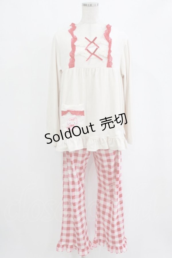 画像1: m petit by misako / サンリオキャラクターズコラボ/ハローキティ/ルームウエア M オフ H-26-02-14-037-LO-OP-NS-ZH (1)