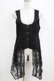 画像1: axes femme / レース使いJQロングベスト M ブラック H-26-02-14-038-AX-TO-NS-ZH (1)