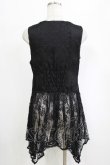 画像3: axes femme / レース使いJQロングベスト M ブラック H-26-02-14-038-AX-TO-NS-ZH (3)