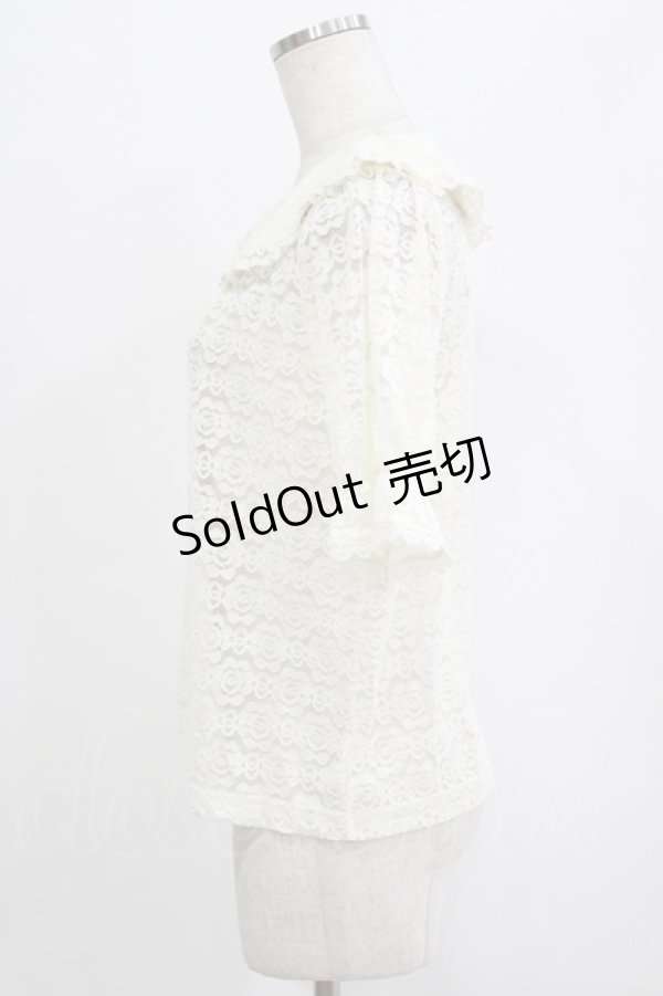 画像2: m petit by misako / TT*AOKレースブラウス S 生成り H-26-02-14-039-LO-BL-NS-ZH (2)