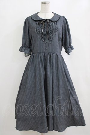 画像: m petit by misako / MSKストライプフレアワンピース LL グレー H-26-02-14-005-LO-OP-NS-ZH