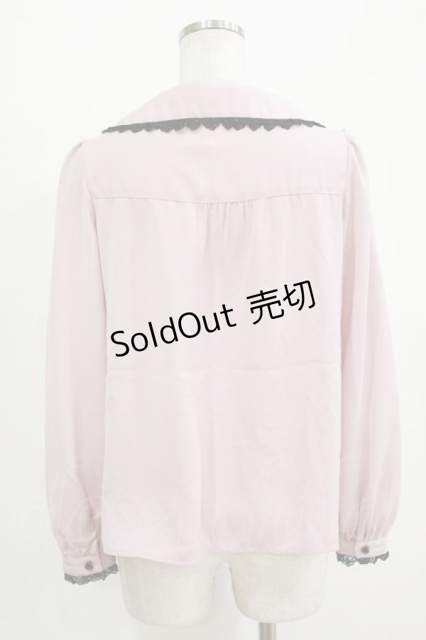 画像3: Secret Honey / ラッフルフリルリボンブラウス Free ピンク H-26-02-14-041-CA-BL-NS-ZH (3)