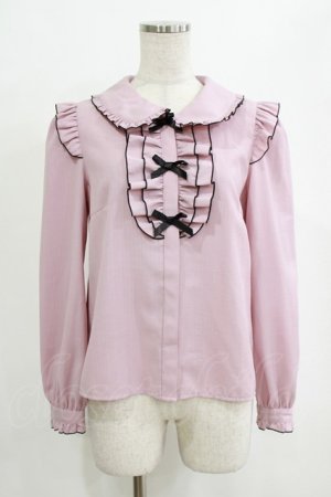 画像: Secret Honey / フリルリボンブラウス Free ピンク H-26-02-14-042-CA-BL-NS-ZH