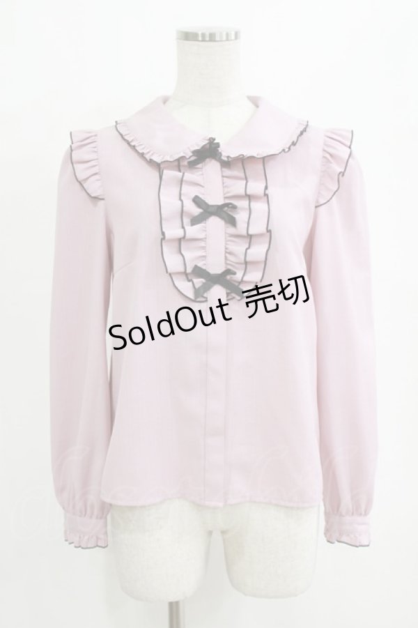 画像1: Secret Honey / フリルリボンブラウス Free ピンク H-26-02-14-042-CA-BL-NS-ZH (1)