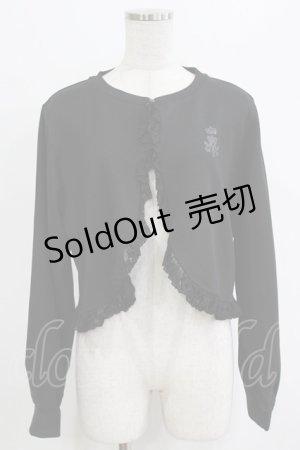 画像: m petit by misako / MSKバラBフリルボレロ LL ブラック H-26-02-14-043-LO-TO-NS-ZH