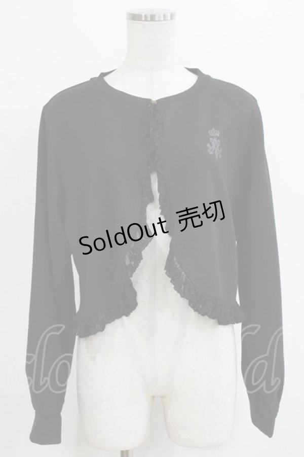 画像1: m petit by misako / MSKバラBフリルボレロ LL ブラック H-26-02-14-043-LO-TO-NS-ZH (1)