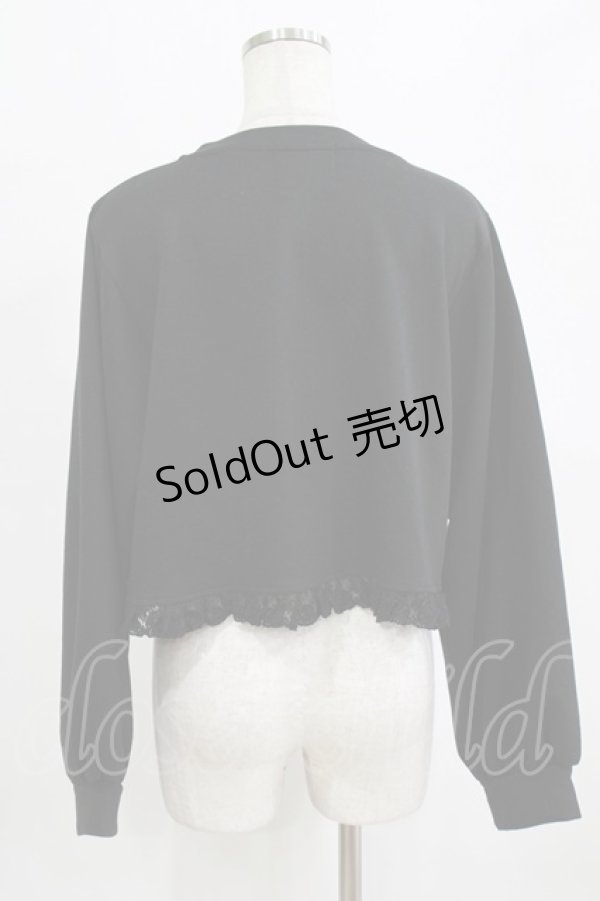 画像3: m petit by misako / MSKバラBフリルボレロ LL ブラック H-26-02-14-043-LO-TO-NS-ZH (3)