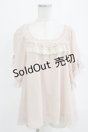 画像: axes femme / ドットシフォントップス M ピンク H-26-02-14-048-AX-TO-NS-ZH