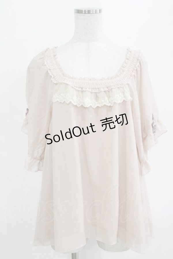 画像1: axes femme / ドットシフォントップス M ピンク H-26-02-14-048-AX-TO-NS-ZH (1)