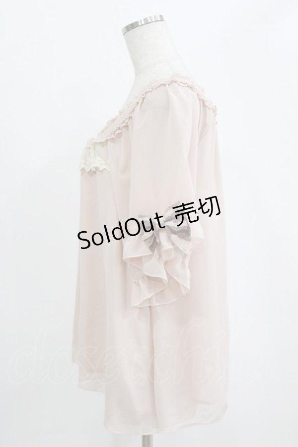 画像2: axes femme / ドットシフォントップス M ピンク H-26-02-14-048-AX-TO-NS-ZH (2)