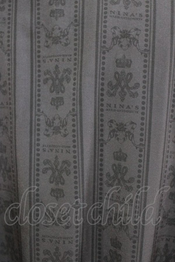 画像4: m petit by misako / MSKストライプフレアワンピース LL グレー H-26-02-14-005-LO-OP-NS-ZH (4)